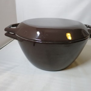 Cocotte vintage en fonte émaillée brune, Danemark, COPCO