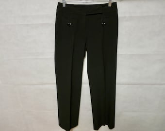 【極太】　Vintage Wide Slacks 90s Vintage 90s Black Wide Slacks M, 90s Minimal Straight Leg Trousers
