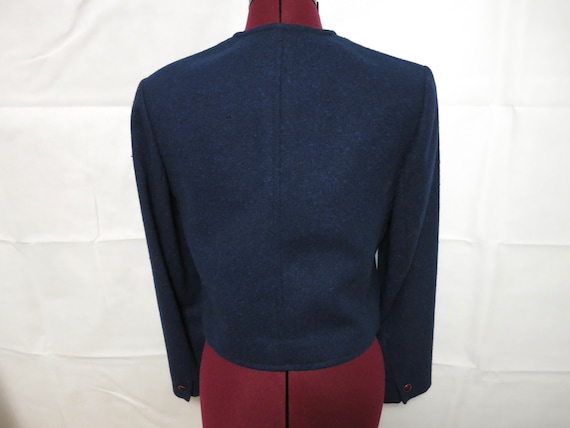 Vintage Pendleton Blazer Navy Blue 100% Virgin Wo… - image 3