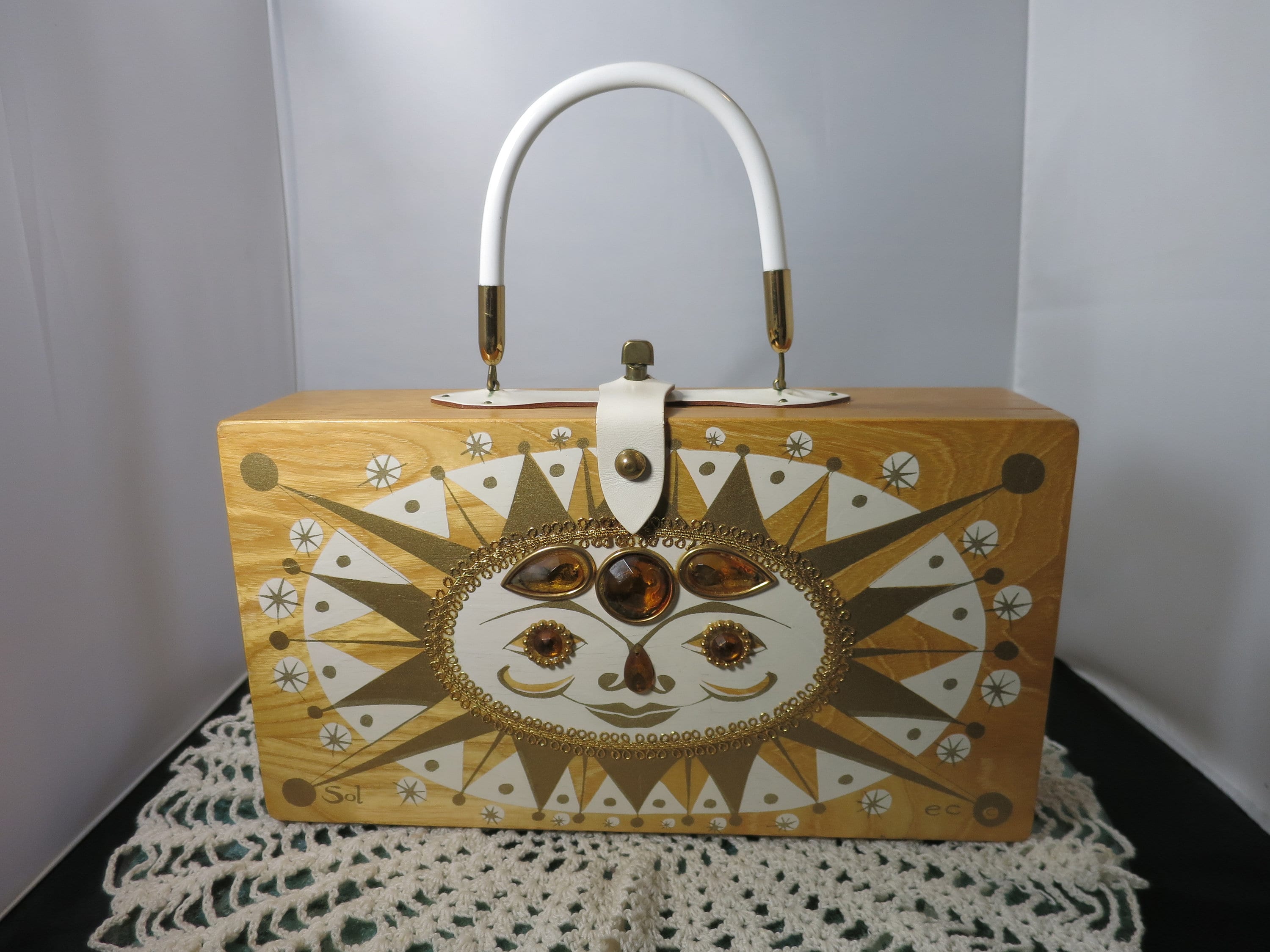 Enid Collins エニッドコリンズ ボックスバッグ 木箱 ハンドメイド