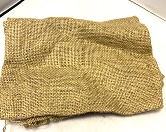 Retalho de tecido de juta vintage, 28 cm x 74 cm