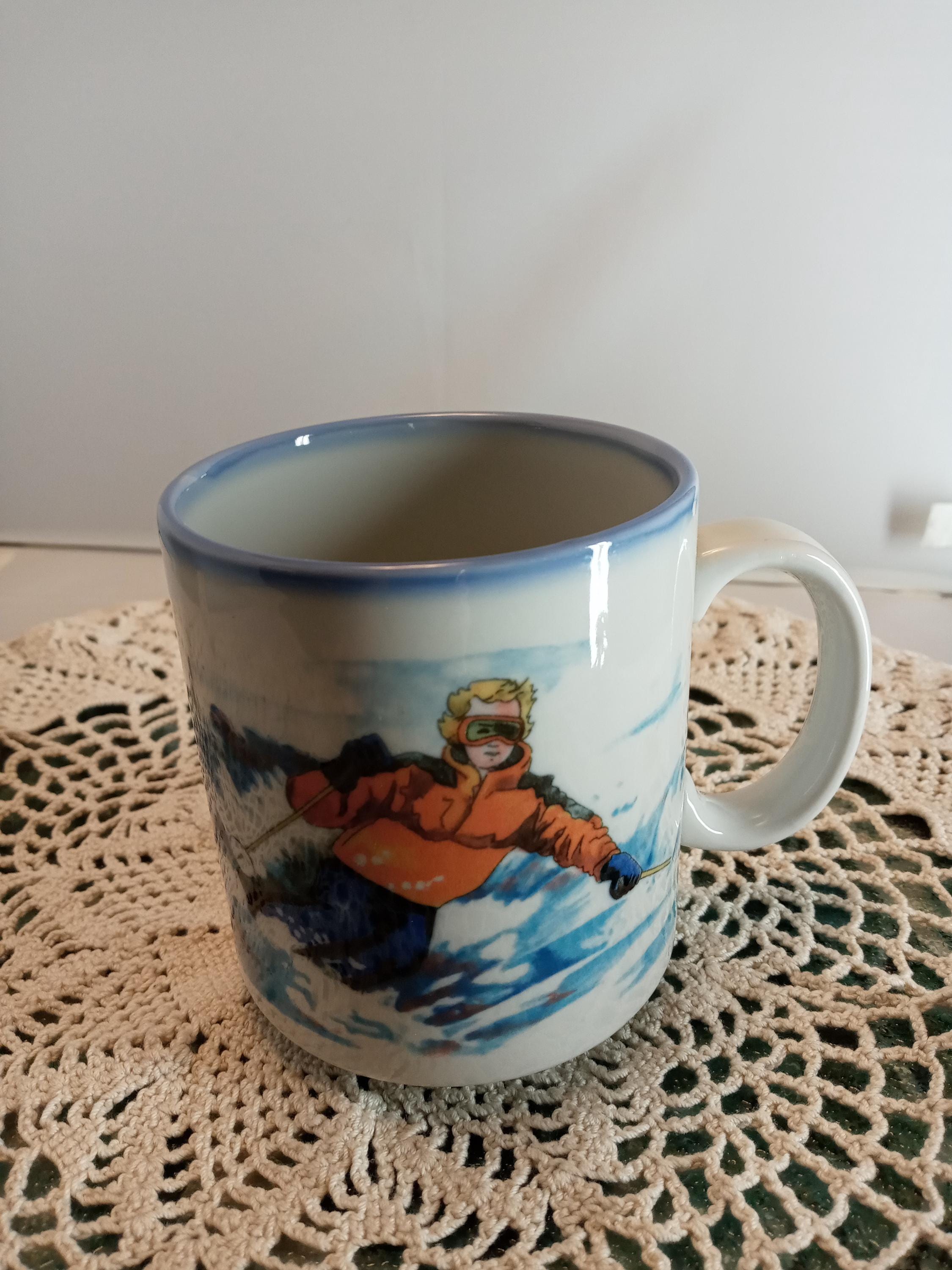 Vintage Ski Skier in Action Otagiri Coffee Cup Mug by Otagiri