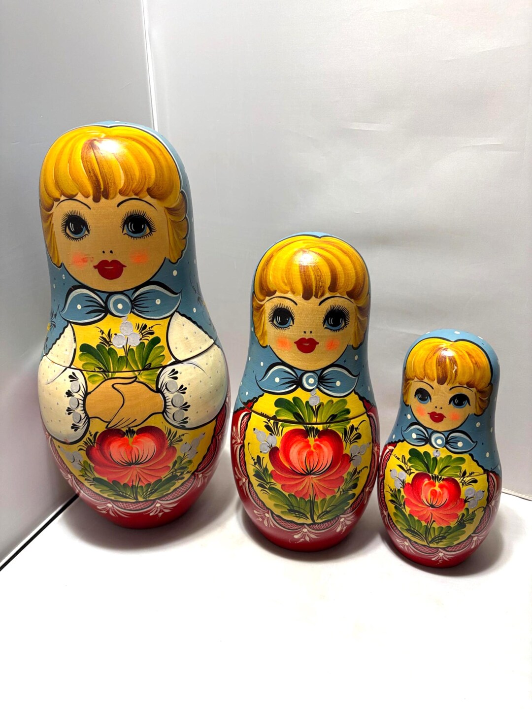 Matryoshka Doll MLKH of Ukraine Myrhorod State Forestry 3pc Wood