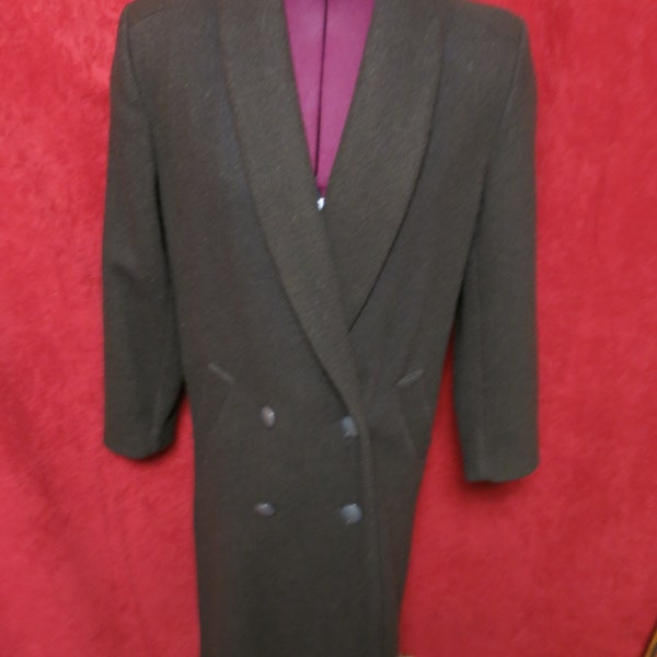 vintage manteau en laine DonnyBrook long marron taille 8 Union Made