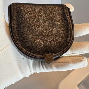 Mid Century Schwarz Leder Geldbörse Portemonnaie