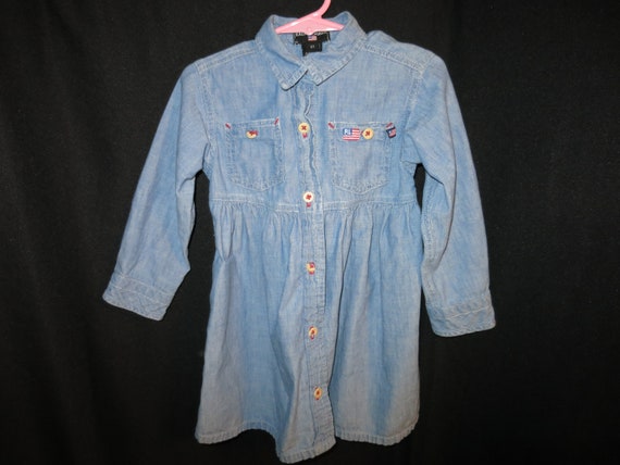 ralph lauren girls denim dress