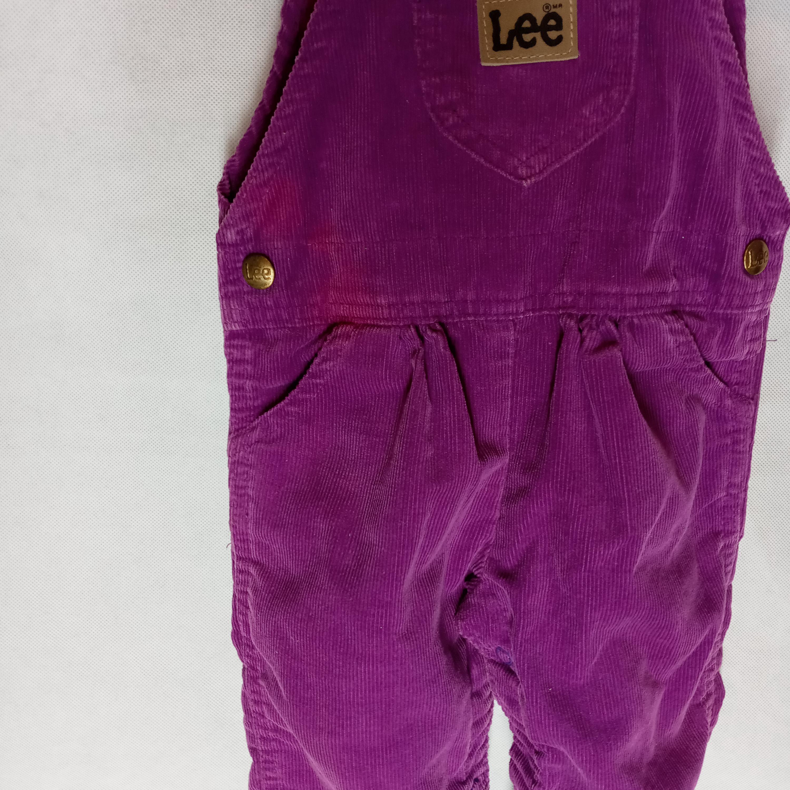 Lee Purple Corduroy Overalls Baby 18 Months Vintage 1980s as
