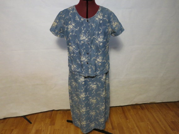 coldwater creek denim dress NEW Coldwater Creek Denim Button Shirt Dress 14P 100% Cotton Roll Tab Sleeves
