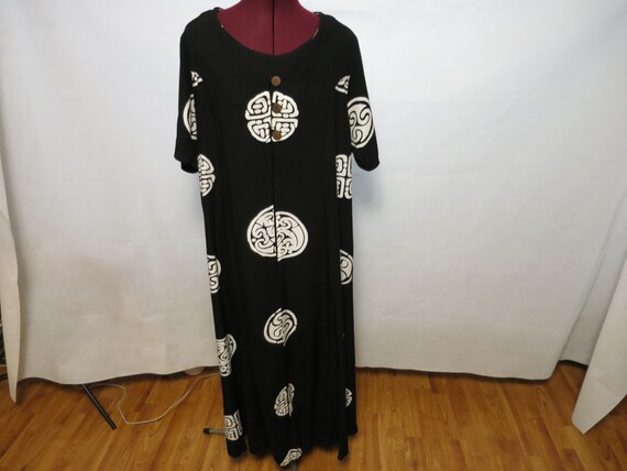 knee length dresses for ladies Plus Size Casual Maxi Dress Square Neck-Black, 5XL main image 0