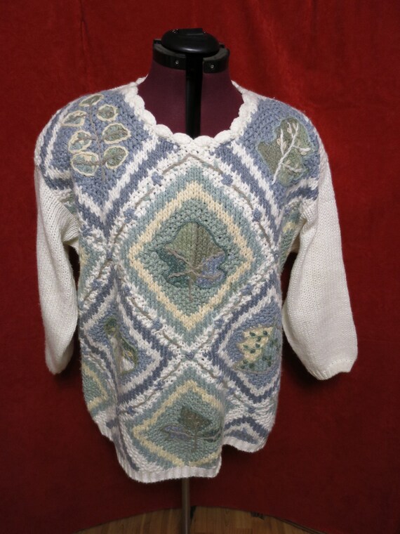 Classic Elements Pullover Sweater Knitted by hand 
