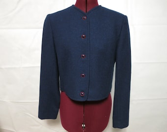 Vintage Pendleton Blazer Navy Blue 100% Virgin Wool 1970s size 8 best guess