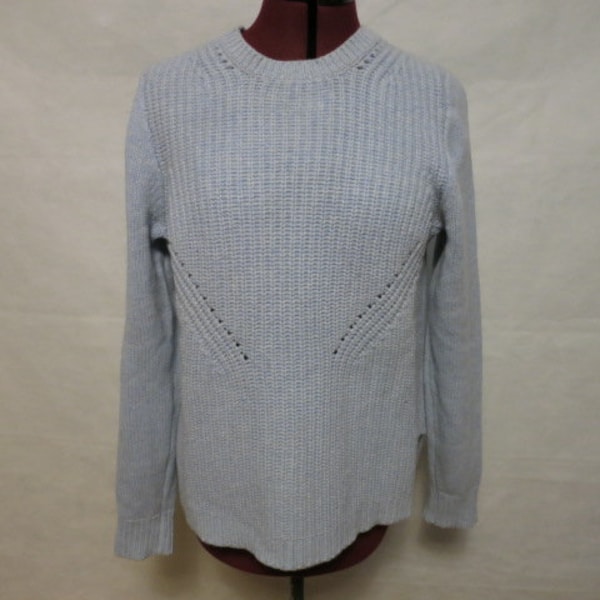 Vintage J Crew Wool Sweater Light Blue Crewneck Pullover women’s Size M