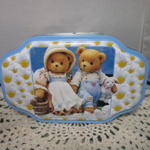 Vintage Cherished Teddies Tin Boy & Girl Teddy by Enesco Designer Priscilla Hillman 1997