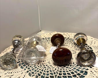 Vintage Door Knob Choice Listing Fluted Glass Parks Bennington Starburst