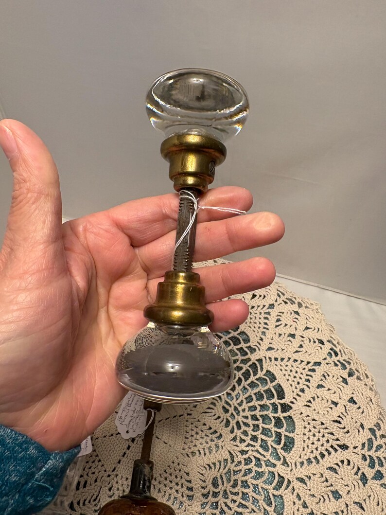 Vintage Door Knob Choice Listing Fluted Glass Parks Bennington Starburst image 12