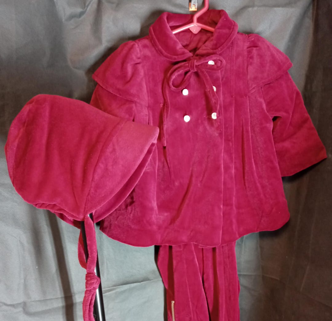 Tailored by Cute Togs New York Infant Size 12 Months Cranberry Velvet ...