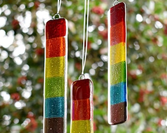 Fused Glass Rainbow Suncatcher