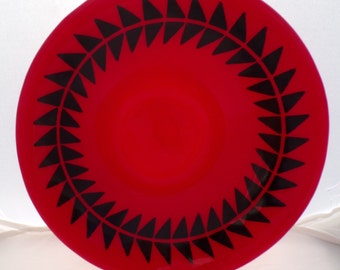 Handmade Native American Fused Glass Bowl