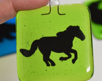 Handmade Fused Glass Horse Suncatchers