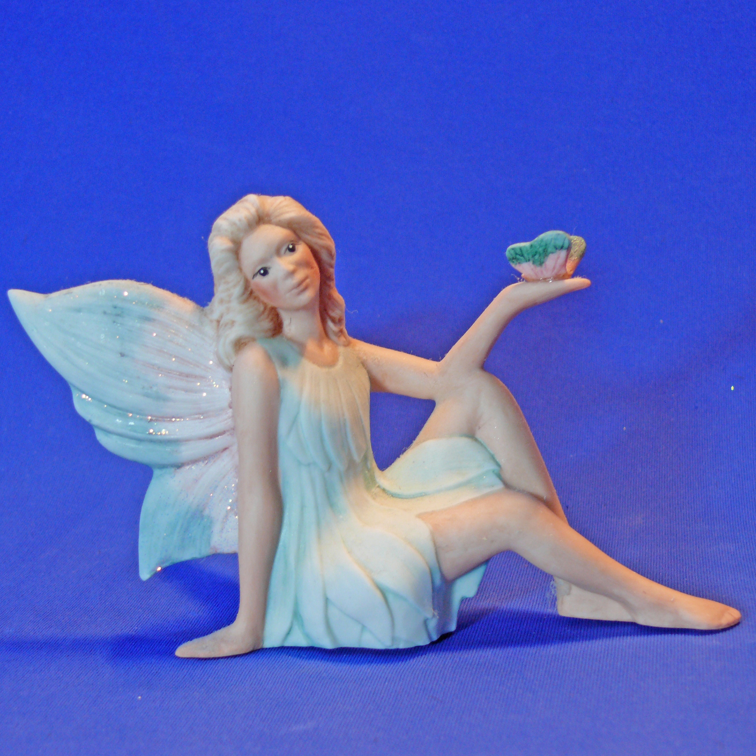 Fairy With Left Hand up Figurine Porcelain Bisque Ceramic Etsy UK