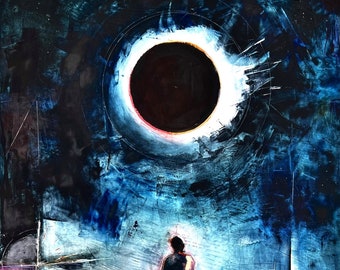 Solar Eclipse Art/ 'To See Beyond'/Mystical Art/Signed Art Prints/Archival Giclee