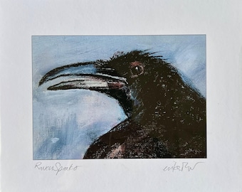 Raven Speaks wysokiej jakości wydruk artystyczny/giclée