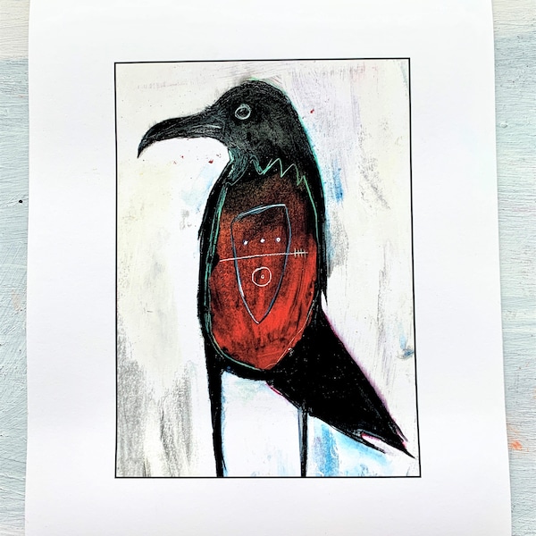 Raven Friend.Raven Fine Art Giclee.