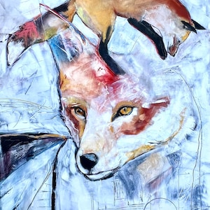 Fuchs Karte (4pack) / Fuchs Kunst Grußkarten / Fuchs Kunstkarte / Mary Oliver Gedicht inspiriert