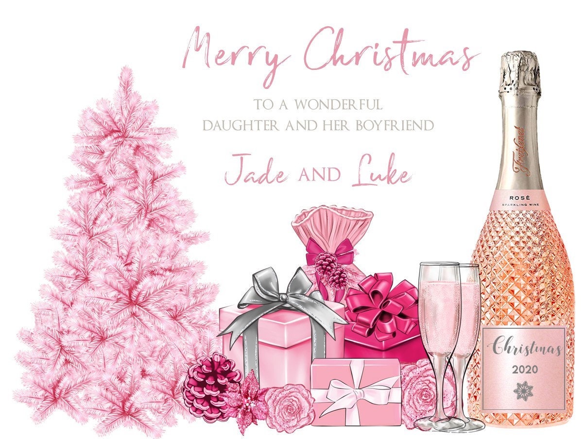 Pink Christmas Cards 