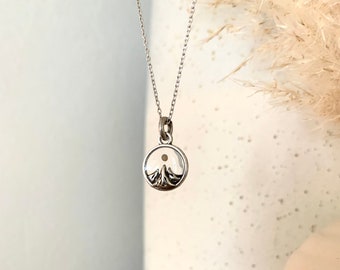 Mountain mustard seed necklace- sterling silver plated