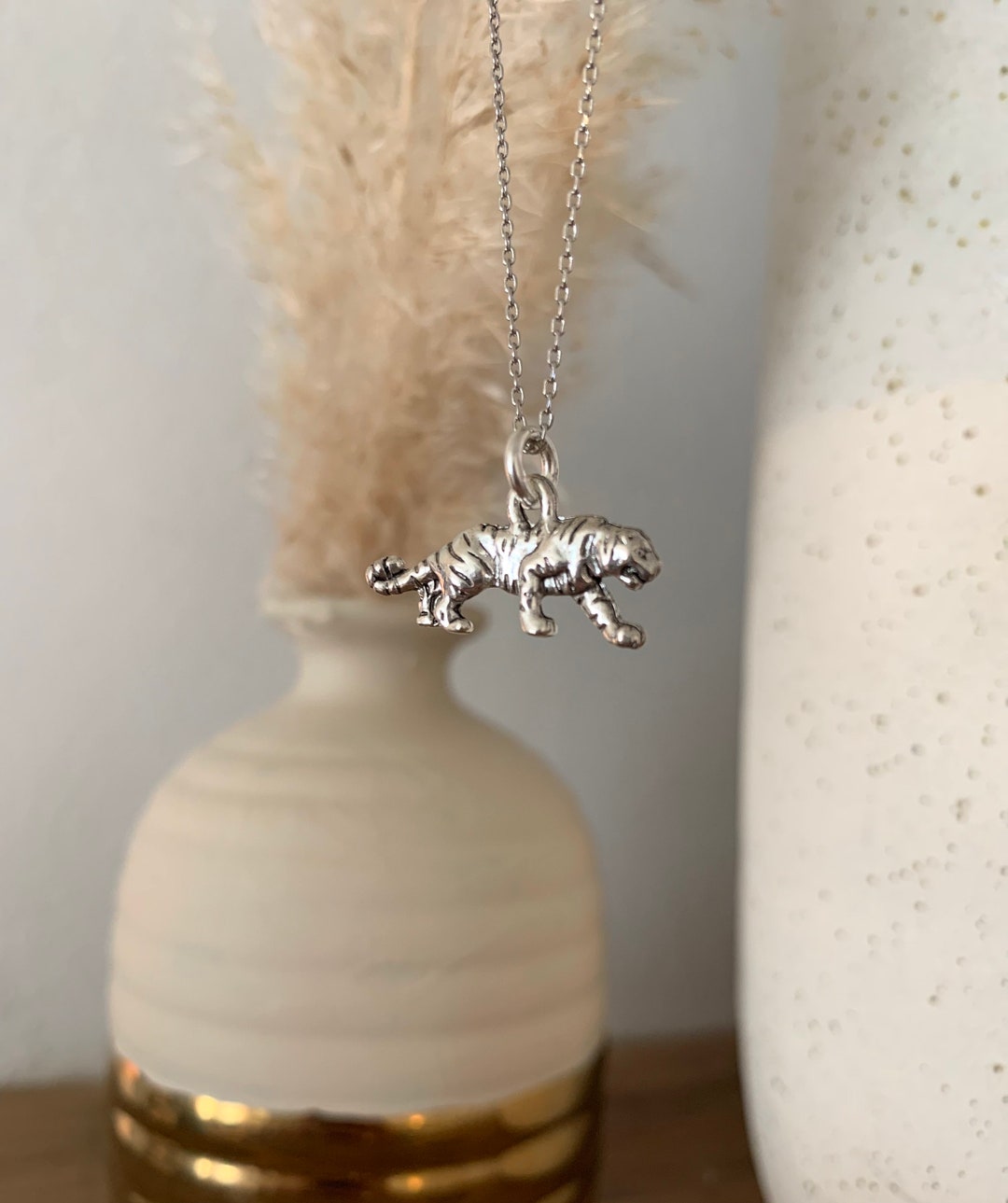 Silver Tiger Necklace LSU Bengals Etsy