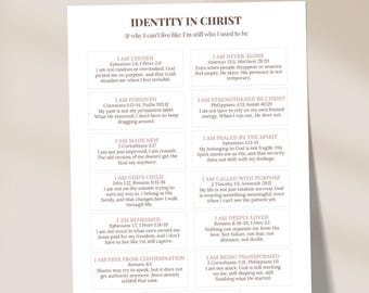 Identity in Christ Bible Study Tip-In | Scripture Journaling Insert (Digital Download)