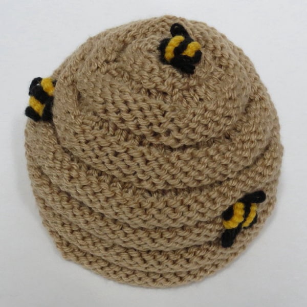 Bee Hat, Baby Beehive Hat, Unisex Photo Prop, Bee Beanie, Unique Baby Hat, Honey Bee Hat, Bumblebee Hat, Bee Baby Gift, Adult Toque