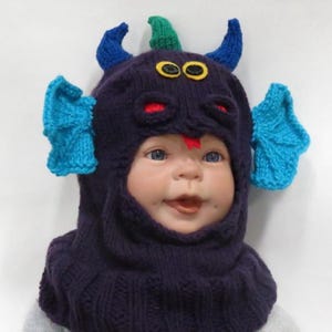 Dragon hat, Baby Balaclava Hat, Childs Winter Hat, Kids Animal Hat, Dragon Balaclava, Kids Warm Hat, Hat, Kids Monster Hat, Neck Warmer Hat
