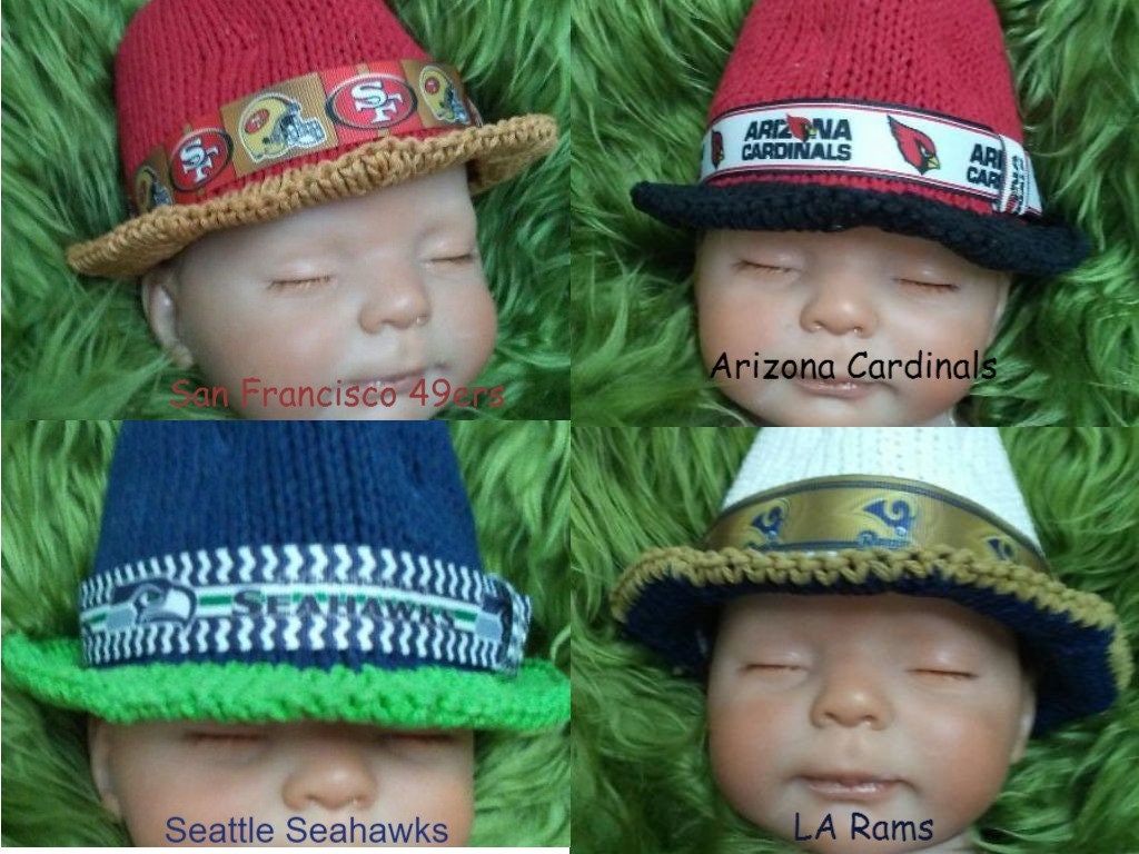 Baby Boy St. Louis Cardinals Cap HAT ONLY Hand Knit Knitted 