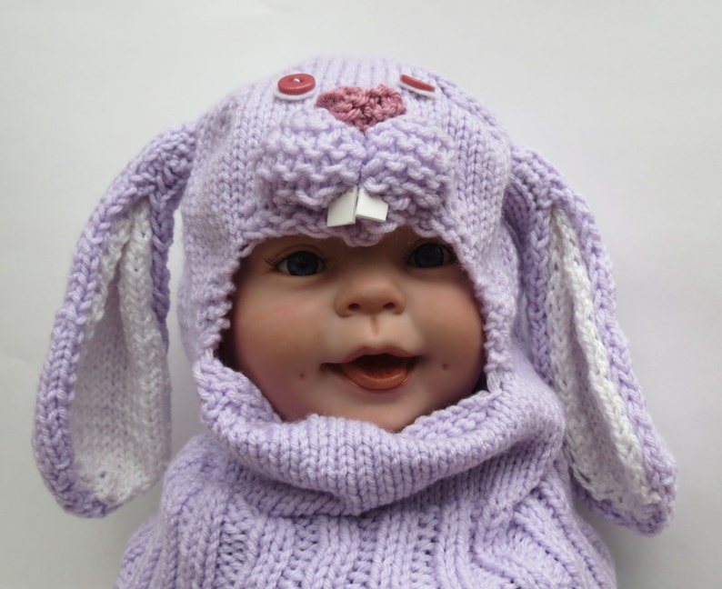 Baby Bunny Hat Balaclava Kids Winter Hat Childrens Hat Animal Etsy