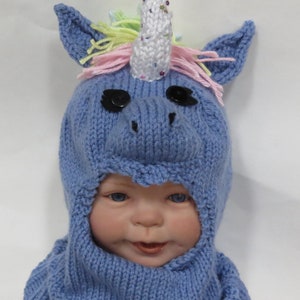 Baby Balaclava Hat, Unicorn Hat, Child Warm Winter Hat, Kids Animal Hat, Kids Warm Knit Hat, Kids Helmet Hat, Kids Neck Warmer Hat