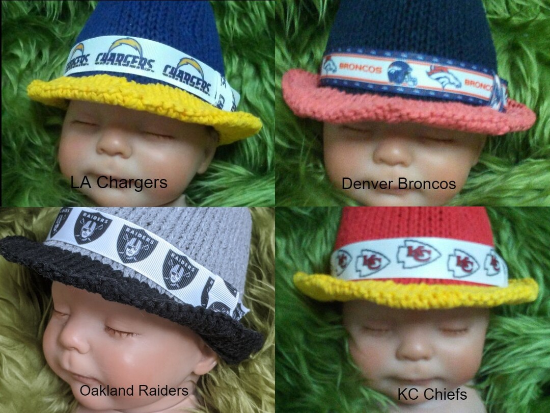 Football Baby Hat Broncos Hat Chiefs Hat Raiders Hat Etsy