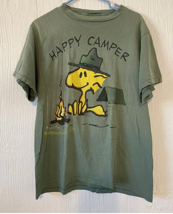 Woodstock Peanuts Camping T Shirt 