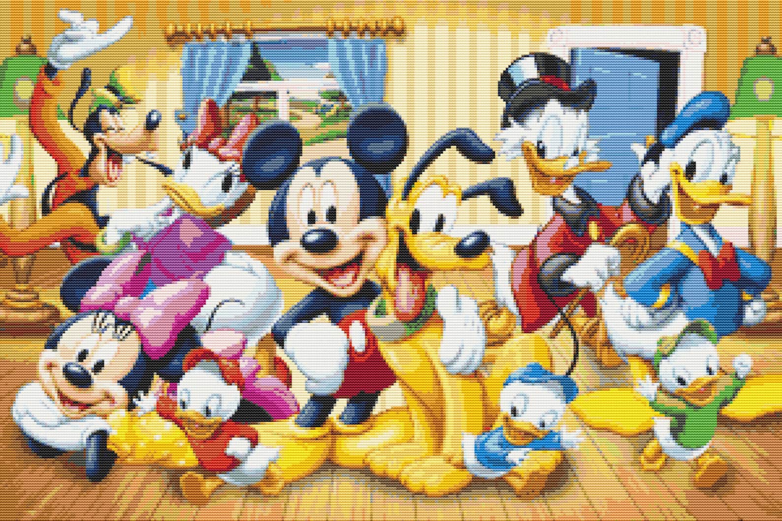 Counted Cross Stitch Pattern Disney Classic Characters Scene Etsy