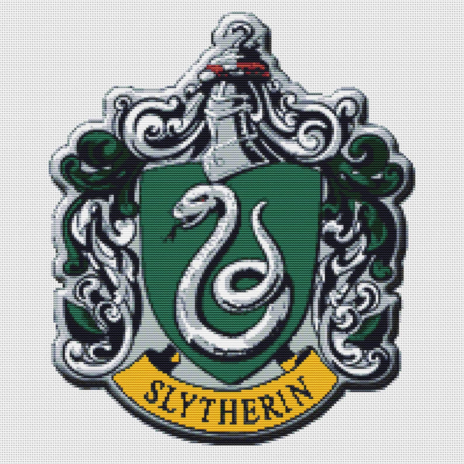 Slytherin Cross Stitch Pattern Harry Potter Cross Stitch | Etsy