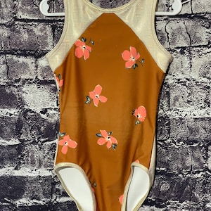 Kids Gymnastics Leotard, Custom Leotard, Personalized Dancewear, Gymnast Gift Training Attire, Girls Leotard Flowers Leotard Vibrant