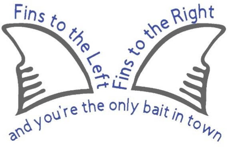 Fins to the Left, Fins to the Right JPEG Jimmy Buffett Inspired Image ...