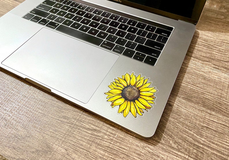 Sunflower Vinyl Sticker 3 x 2.88 Die Cut Stickers Waterproof Stickers Art Decals Flower Plant Laptop Decal image 6
