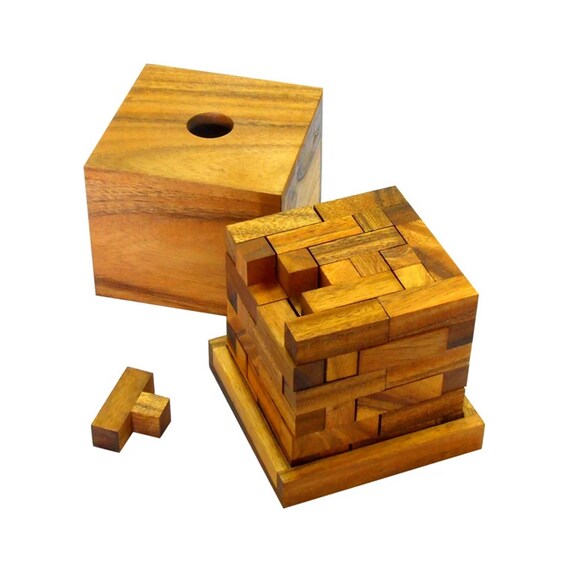 Cubo complejo El juego de puzzle natural orgánico para el bebé y los niños  : juguete de madera -  España