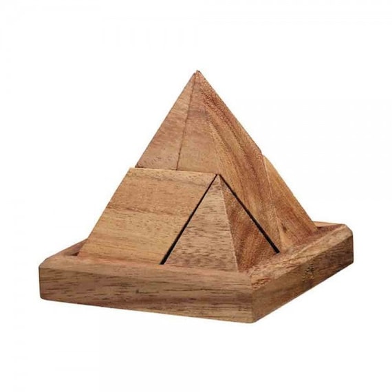 Juguete de madera : Madera Pirámide Puzzle 7 piezas El juego - Etsy España