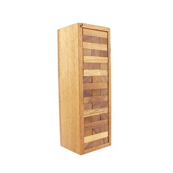 Holzspielzeug: Holz Tower Spiel 54 Blöcke - Bio Natur Puzzle-Spiel für Baby und Kinder