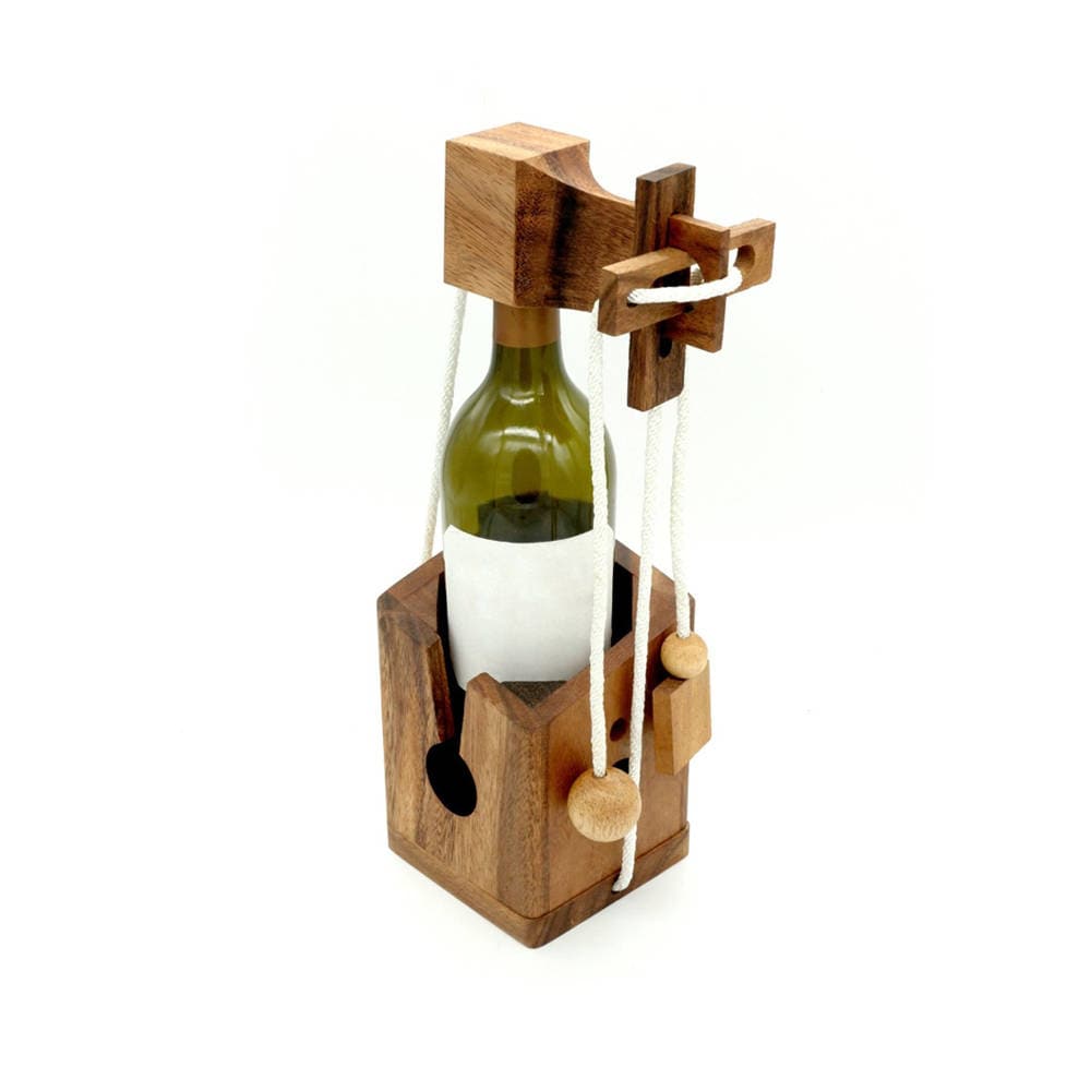 Bsiri Casse-tête en bois pour bouteille de vin - Casse-tête en