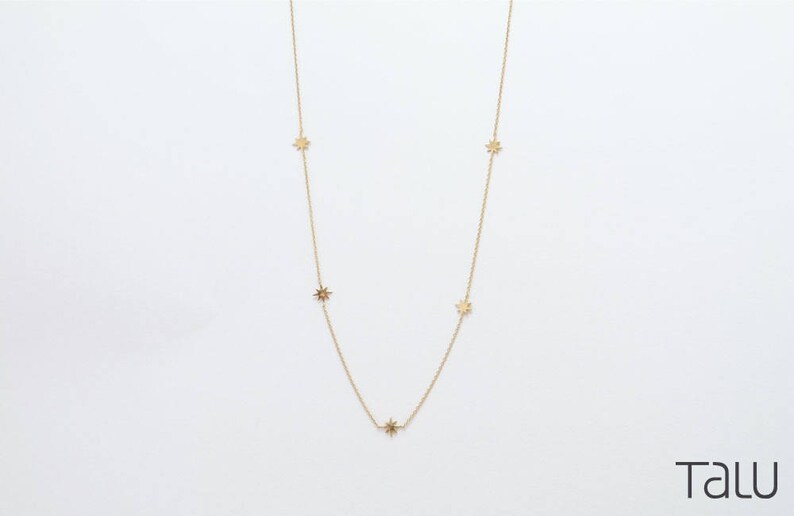 North Star Romantic Gift Gift Idea Minimalist Gift Mother/'s Day Gift Everyday Charm Bridesmaid Gift Star Necklace Gold Star Dainty