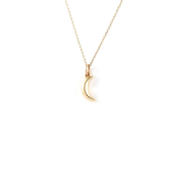 Collana Donna Con Ciondolo Luna In Acciaio Inox Placcato Oro 14K: Minimalista E Delicata (Lunghezza Regolabile) - 3